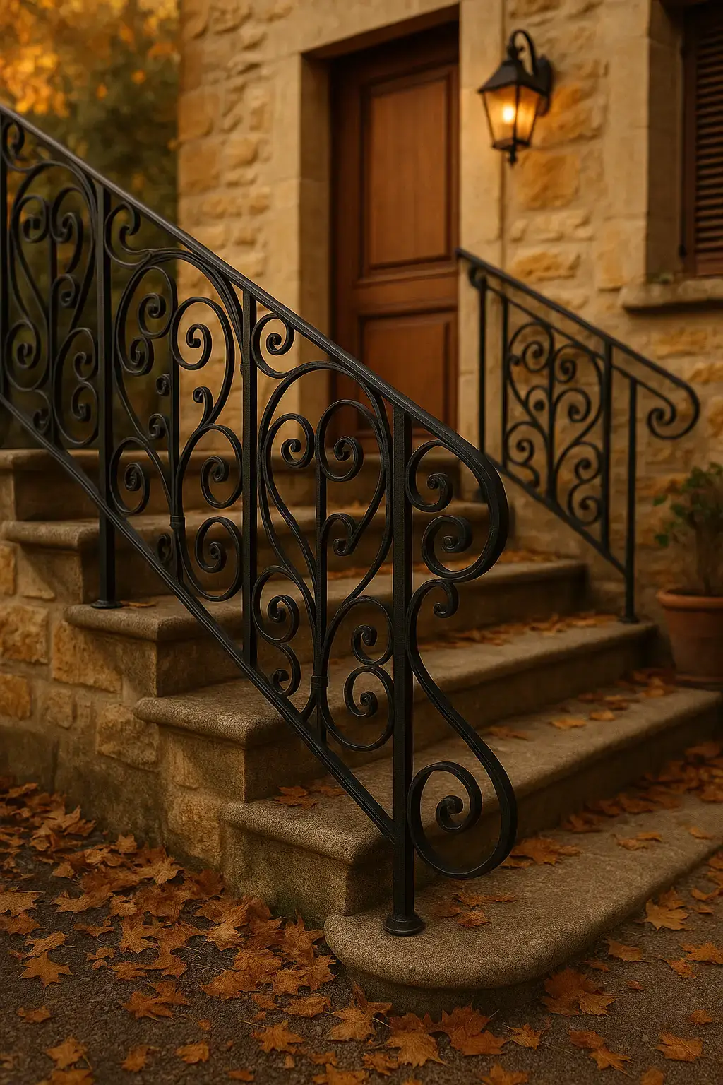 Escaleras de hierro forjado a medida con barandilla en Valencia